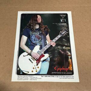 Dave Rude of Tesla - Epiphone Guitars - 2009 Print Advertisement